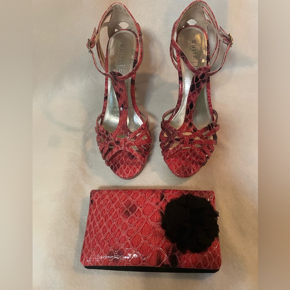 White House Black Market Quinn shoes plus small matching crossbody.